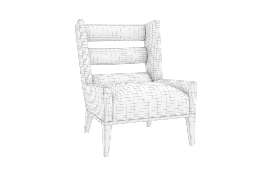 Orleans Fabric Chair 3D Modeling