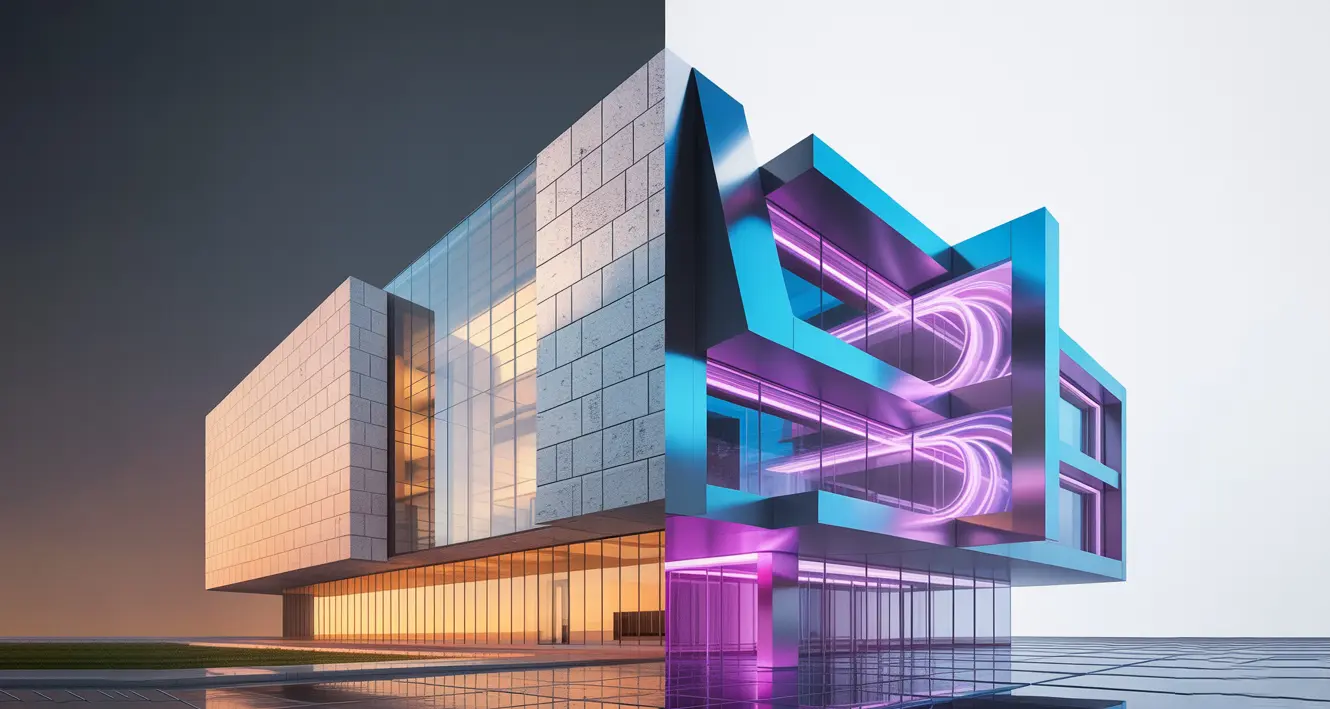 Photorealistic vs Conceptual 3D Renders