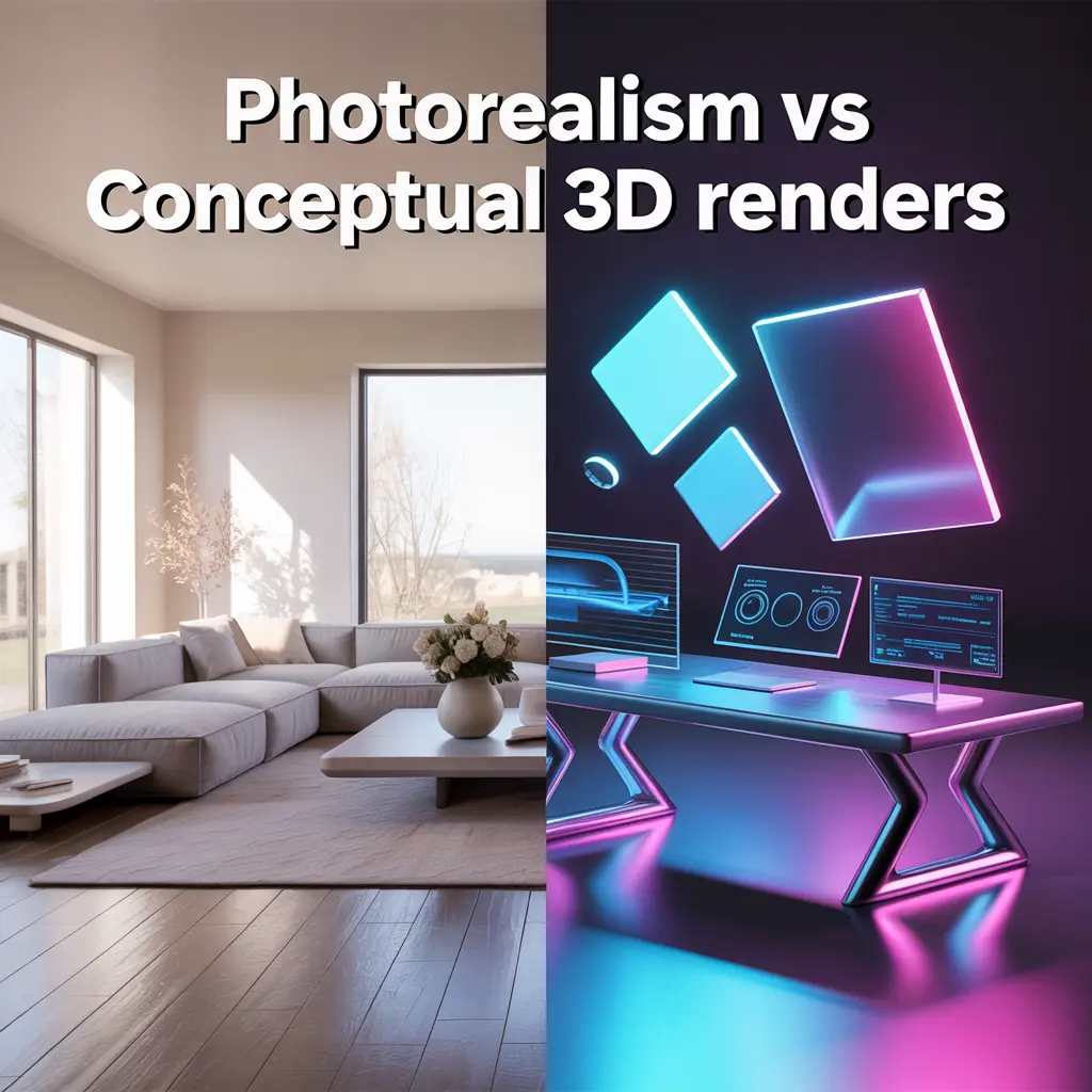 Photorealistic vs Conceptual 3D Renders_What is best for you