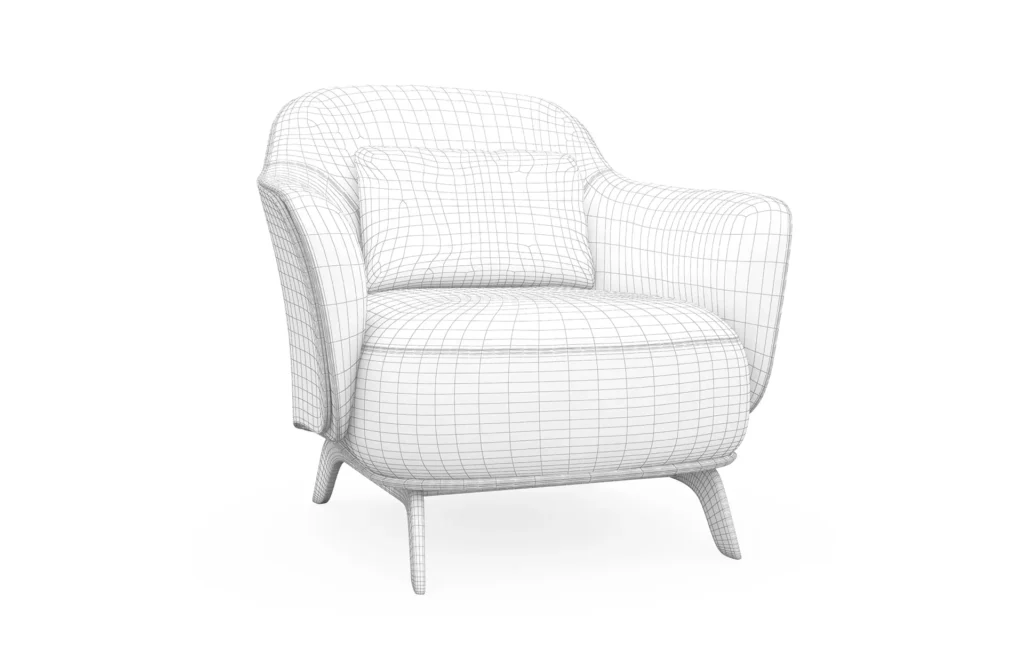 Poliform Kaori Armchair 3D Modeling