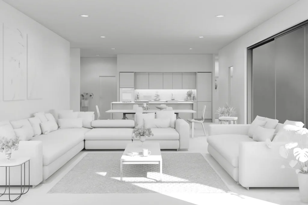 Hamptons Facade_Family_Interior 3D Modeling
