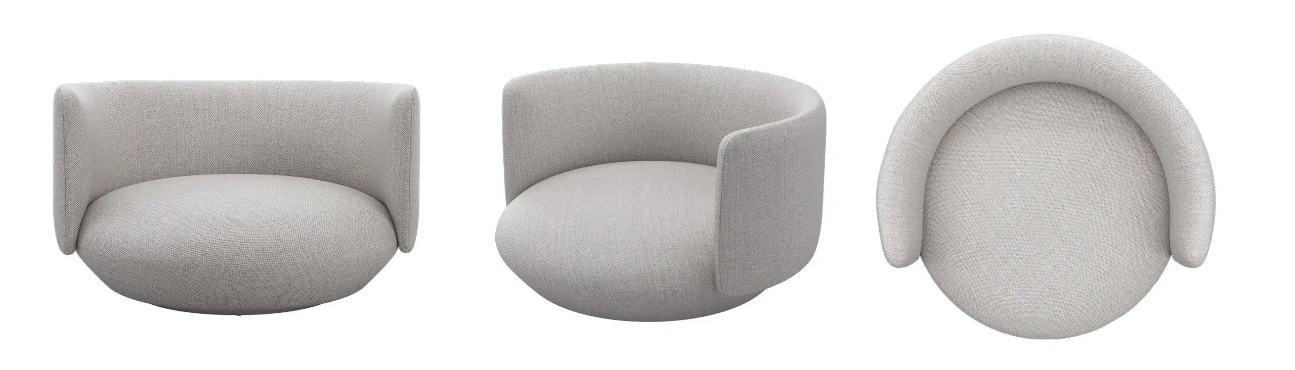 Hero render of Baixo Lounge Chair on white background