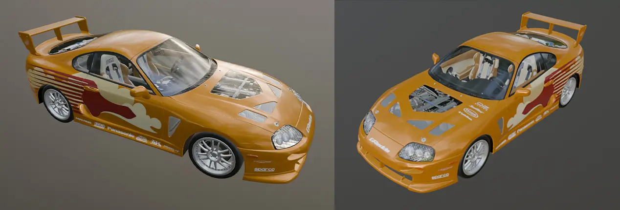 Toyota Supra Car AR 3D Model