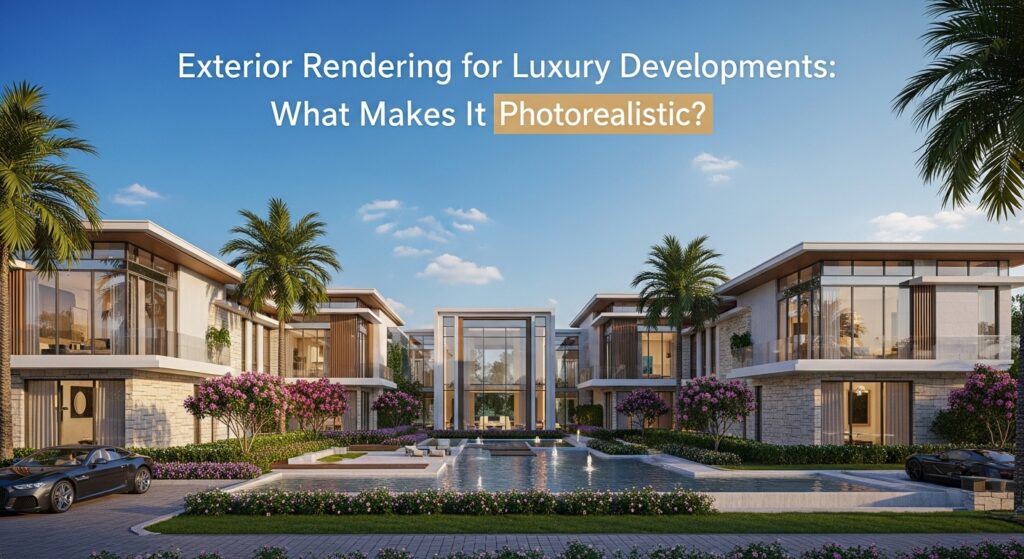 Exterior Rendering for Luxury Developments What Makes It Photorealistic