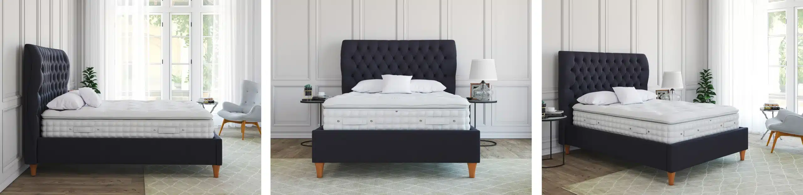 Orchard Natural Double Size 1600 Pocket Sprung Pillow Top Mattress 3d lifestyle visualization