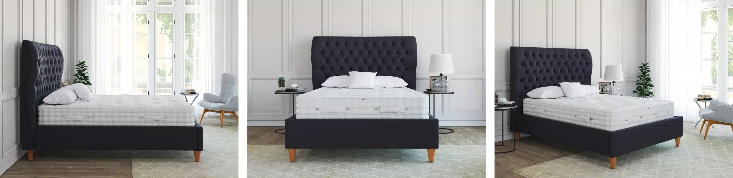 Orchard Natural Double Size 2000 Pocket Sprung Mattress 3d visualization from multiple angles