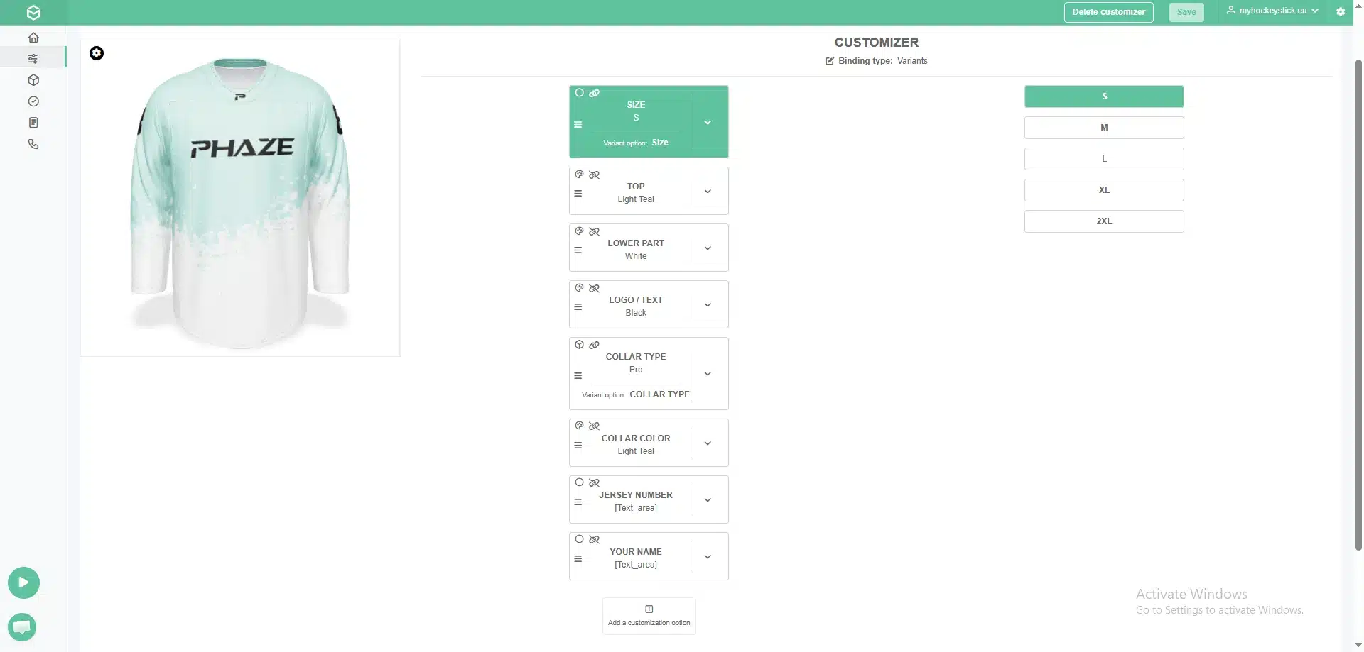angle 3d configuration and shopify integration