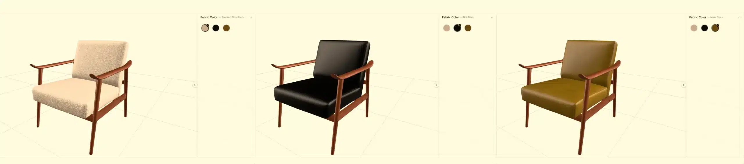 furniture configurator for color variation