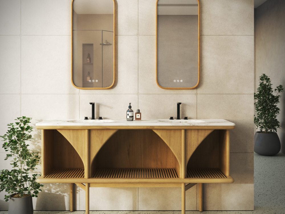Modern Bathroom Cabinet Lifestyle Rendering