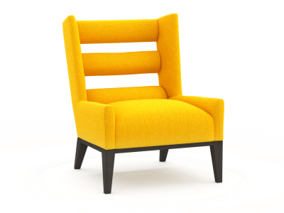 Orleans Fabric Chair 3D Rendering