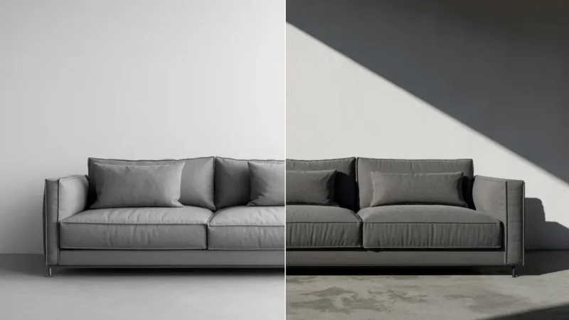 Use of Light and Shadows for Faster 3D Furniture Rendering
